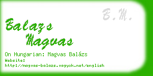 balazs magvas business card